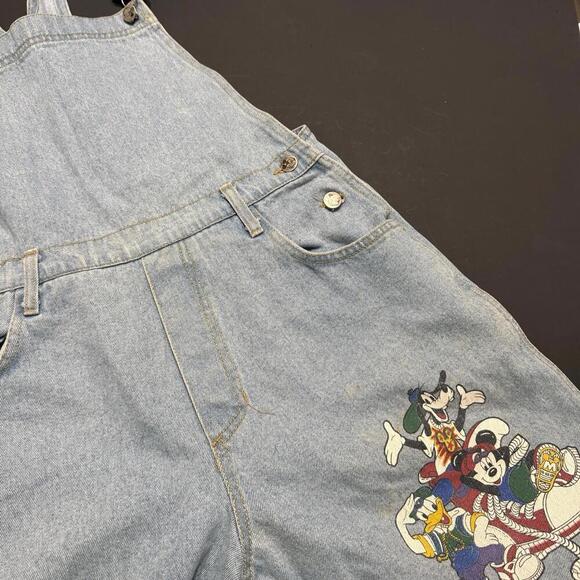 Jerry Leigh Pants - Mickey Unlimited Disney Jerry Leigh Carpenter Overall Shorts M Vintage Cotton